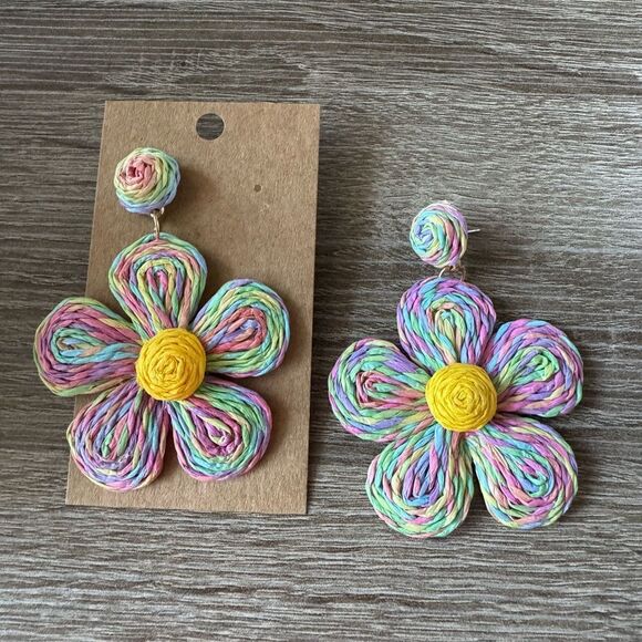 Multicolor Flower Earring N946 - Picture 2 of 3